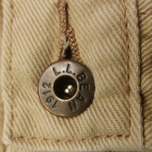 VINTAGE L.L. Bean Tan Twill Jeans Like New Ultra High Waist 34x29.5 EUC Unisex - Picture 6 of 13